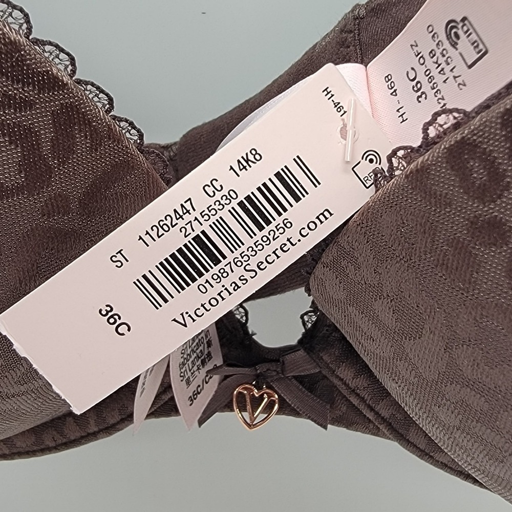Victoria's Secret Body by Victoria Push Up Bra 36C French Roast Brown Leopard - Picture 5 of 9
